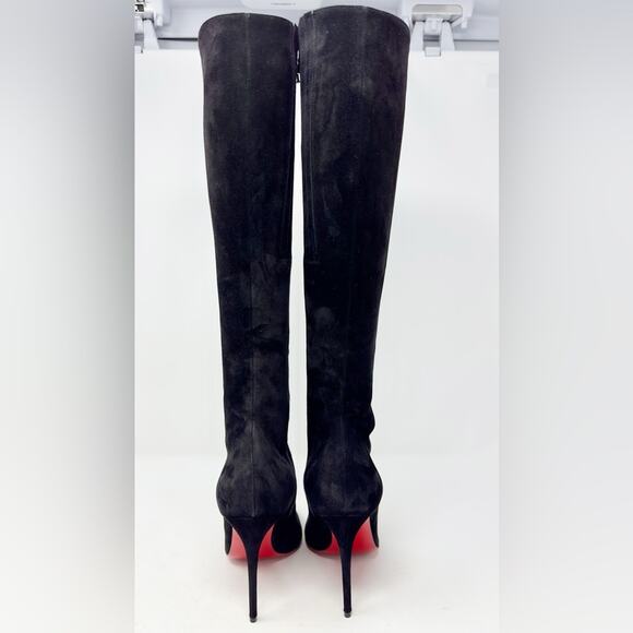 Christian Louboutin Fifa Botta Black Suede Knee High Boots EU 36 - Picture 6 of 10